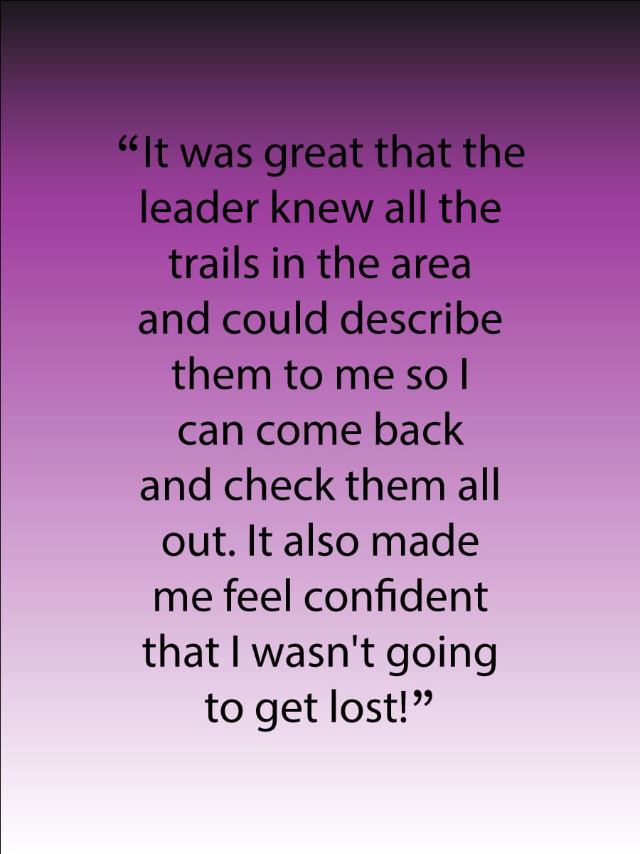 Quote: the leader knew all the trails