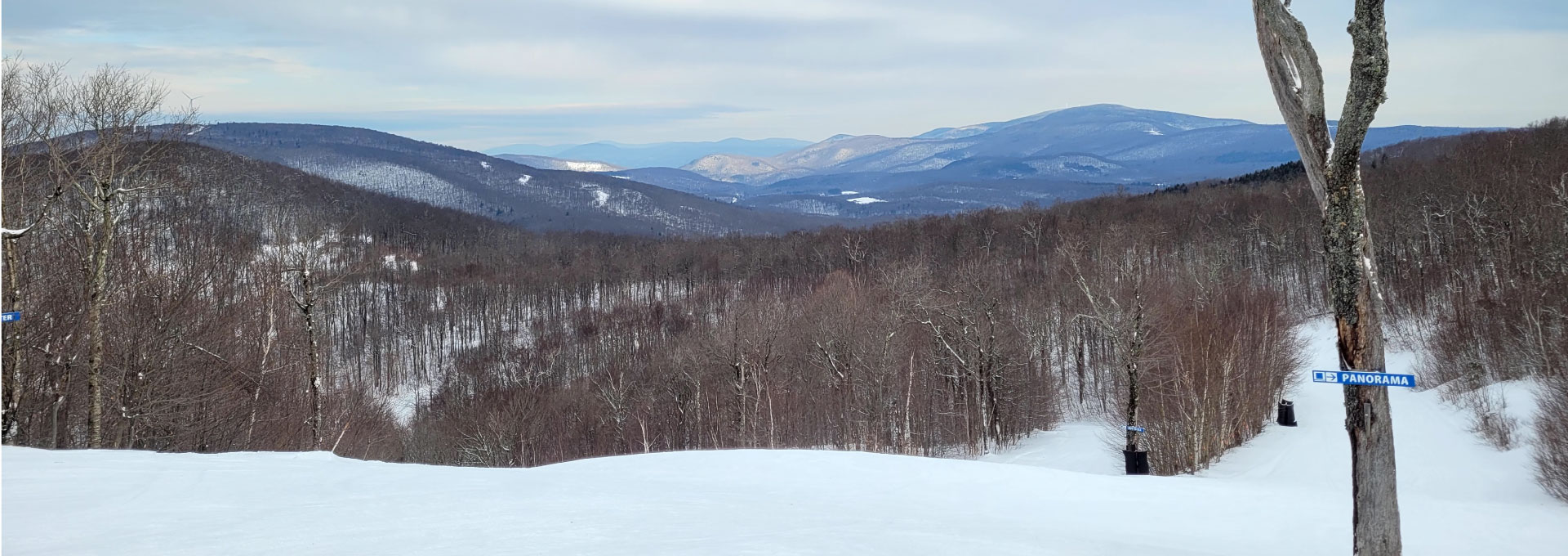 A ski trail at Jiminy Peak