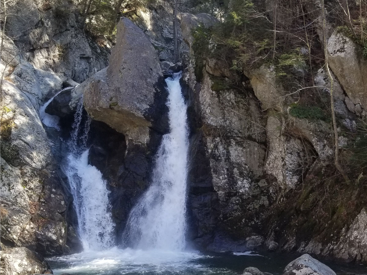Cascading water at Bash Bish Falls