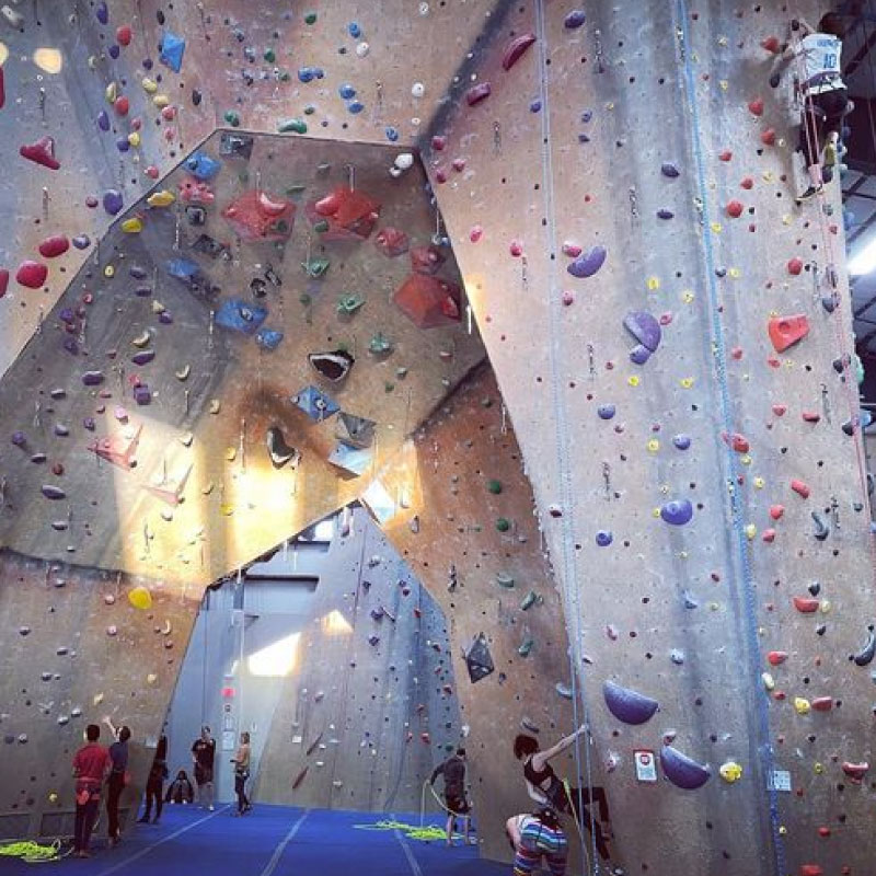 Indoor rock climbing wall