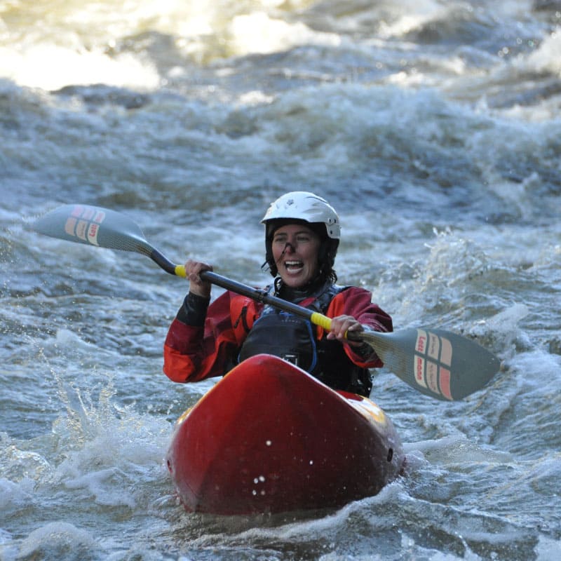 Whitewater kayaker