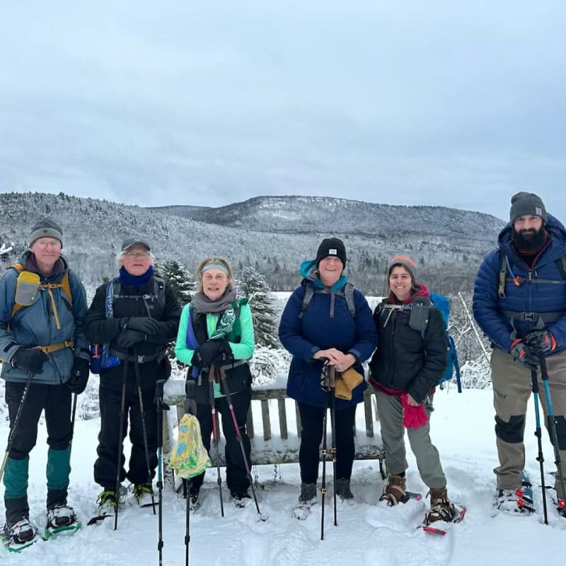 Hikers in winter