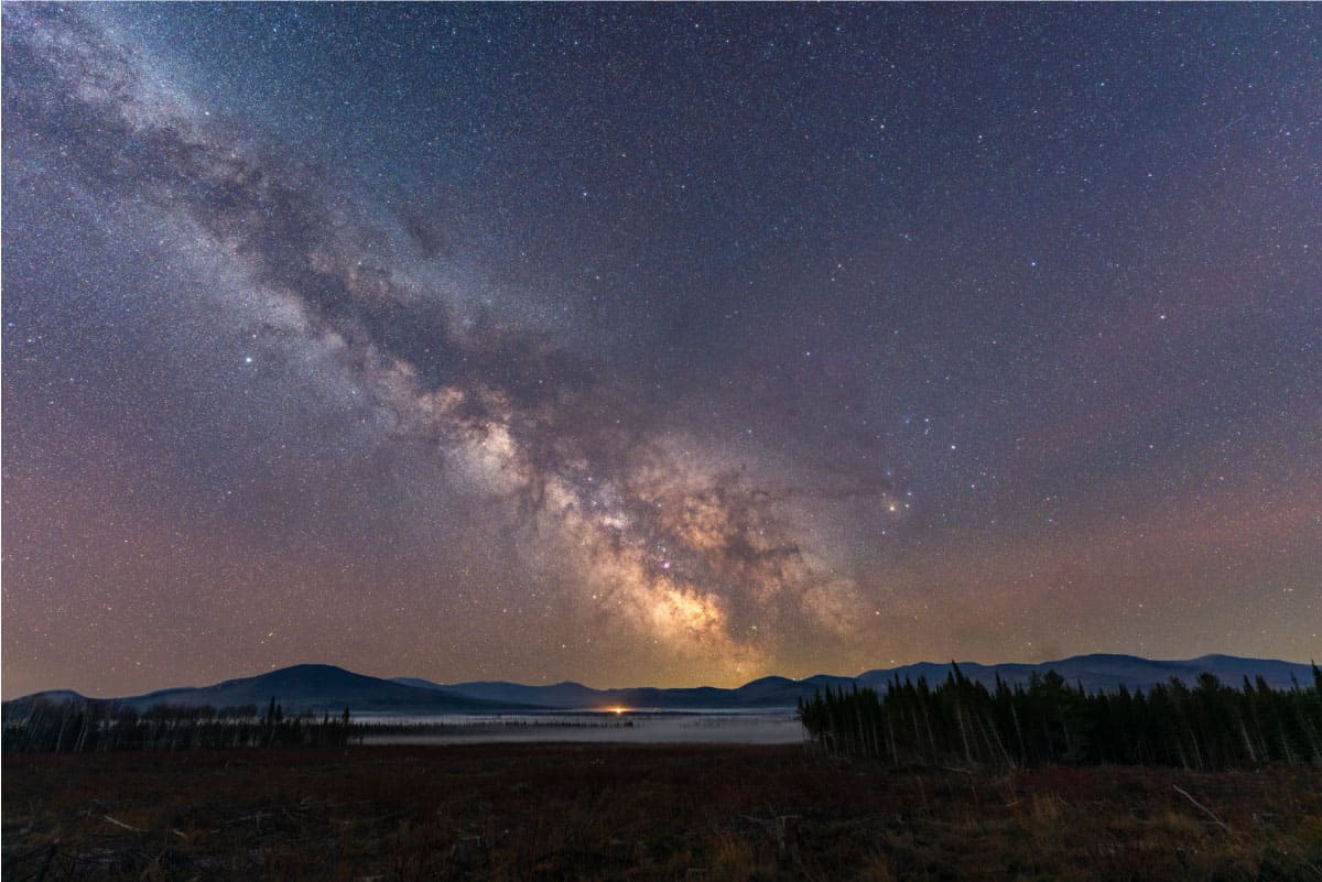 The Milky Way over the Maine Woods