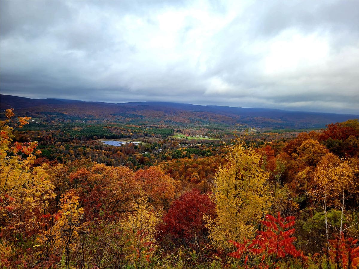 Mountain vista in fall