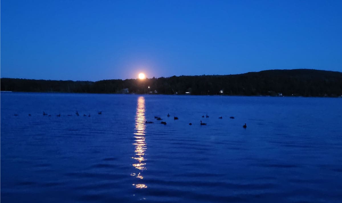 Moonlight over water