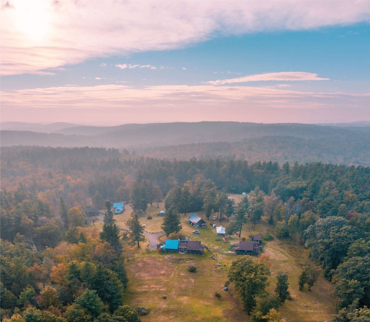 View of Noble View Outdoor Center from above