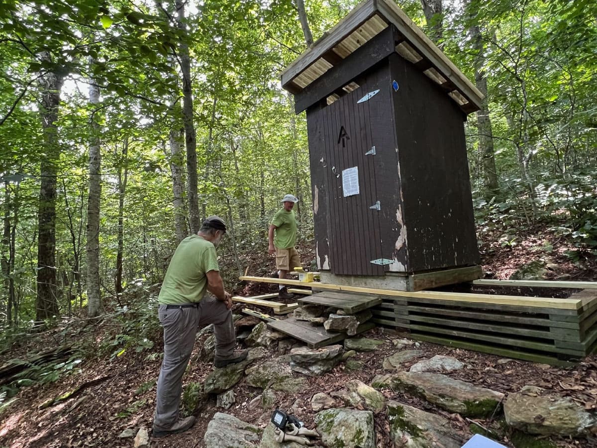 View of the privy at Mt Greylock