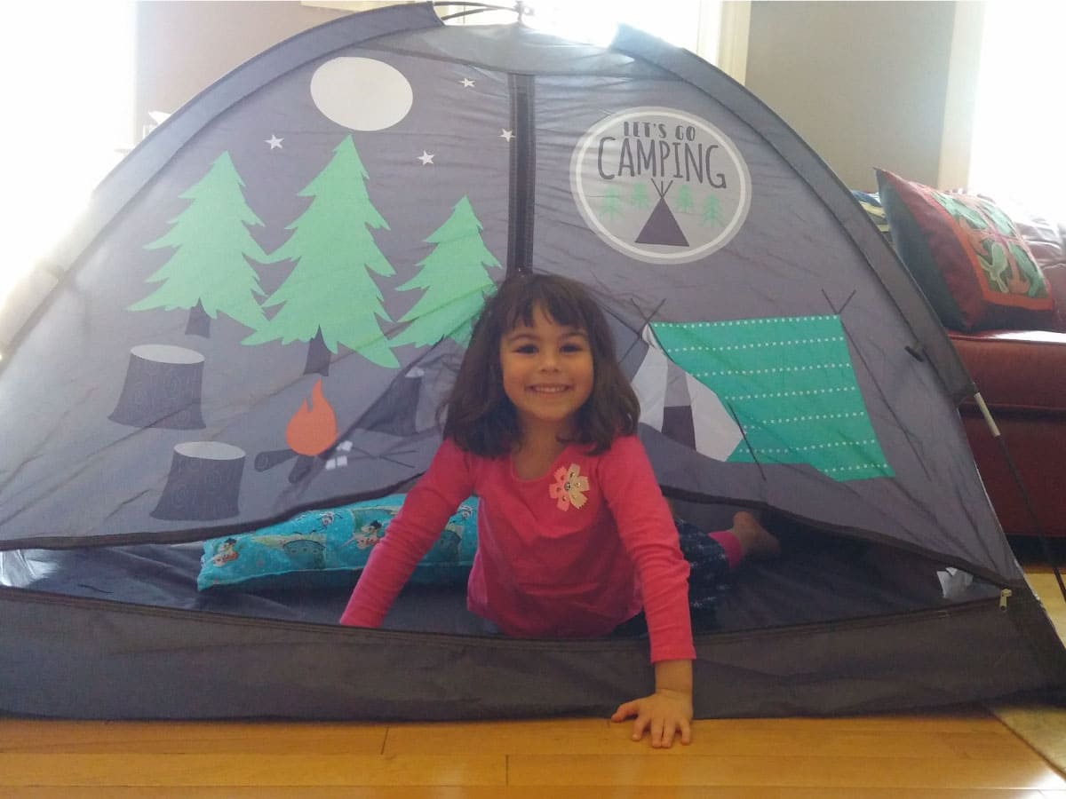 Child in a tent