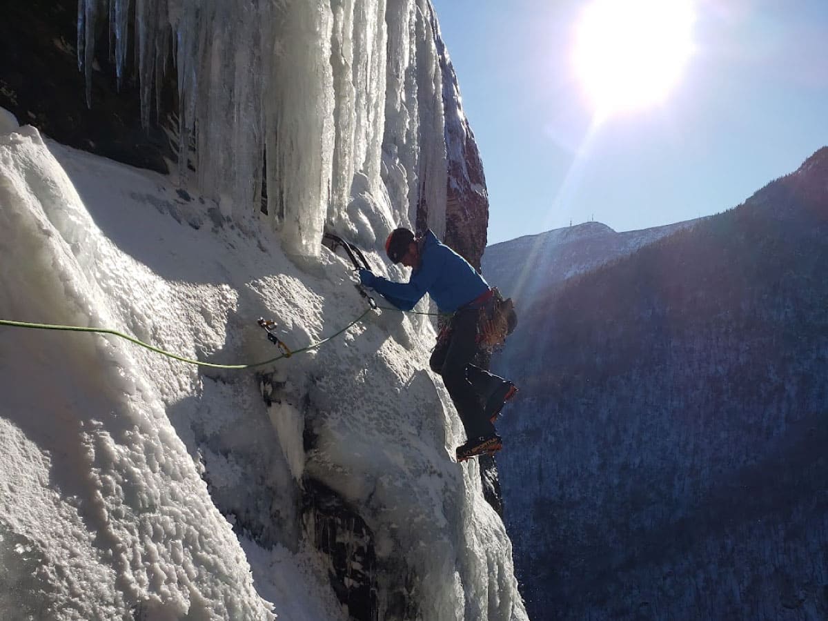 An ice climber