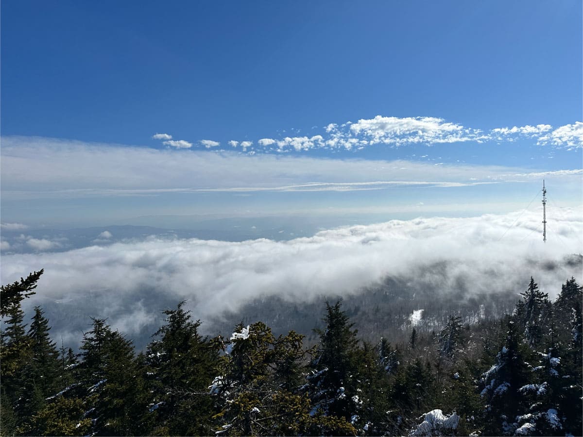 View from Mt Ascutney in winter
