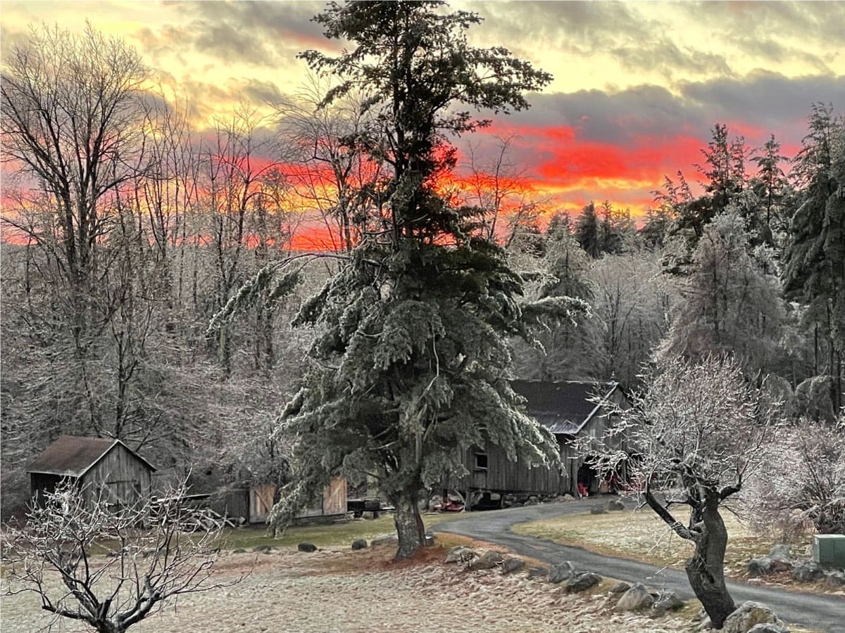 Winter sunset over Noble View
