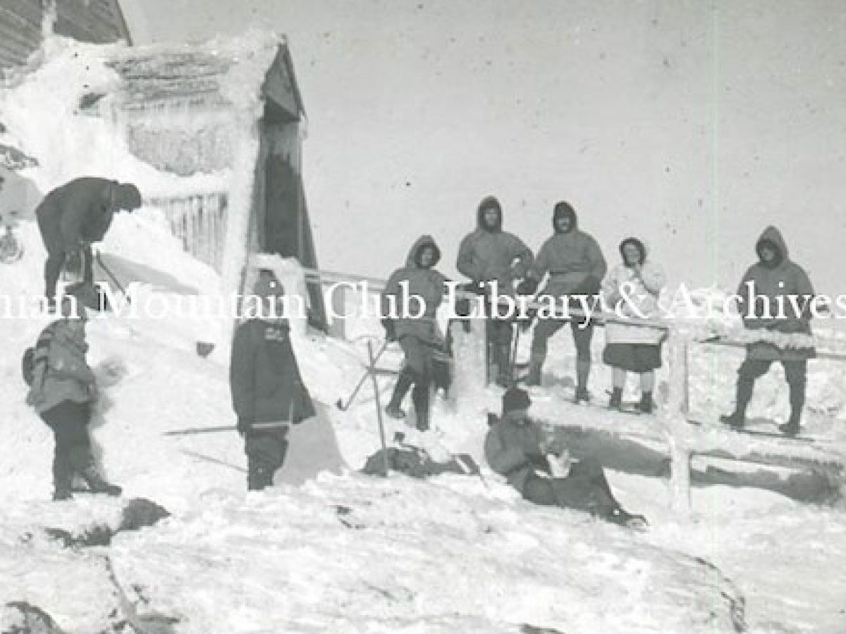 A party of snowshoers