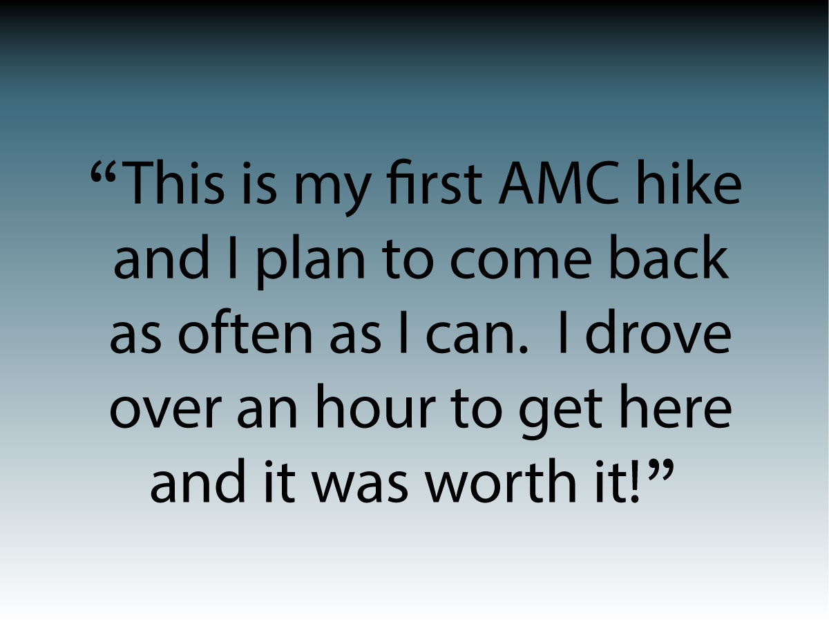 Quote: this is my first AMC hike