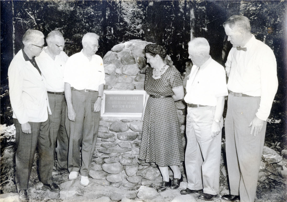 Dedication of the Malcolm B. Ross Memorial Forest